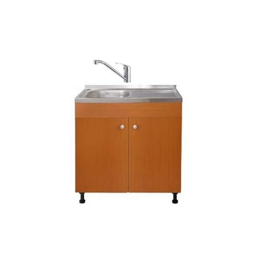 Mobilier bucatarie - Set Masca Chiuveta Cires 80 cm X 50 cm X 80 cm, chiuveta inox, baterie tija lunga si sifon scurgere