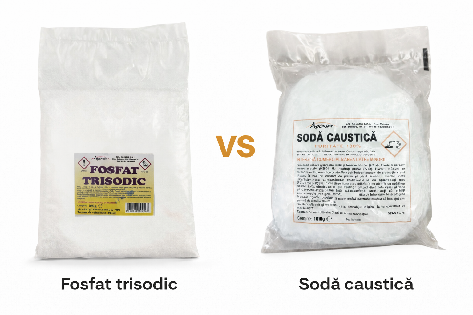 Fosfat Trisodic vs Sodă Caustică – Diferențe și Utilizări