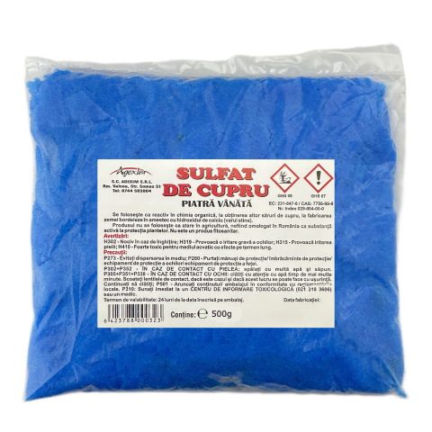 Uz Casnic și Gospodărie - Sulfat de Cupru – Piatra Vânătă pentru zeamă bordeleză și tratamente plante