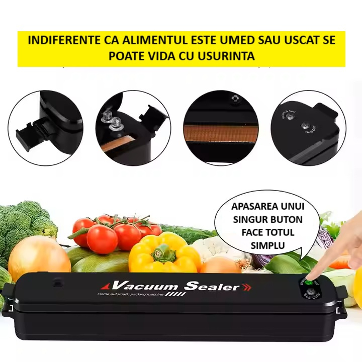 Aparat de Vidat Alimente – 35x6 cm, cu 10 Saci Inclusi [6]