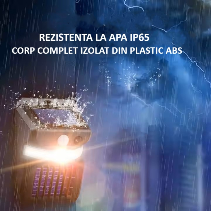 Lampa Solara LED Anti-Insecte 3-in-1 cu Senzor de Miscare, Iluminare Duala si Lumina UV – 15x10 cm [4]