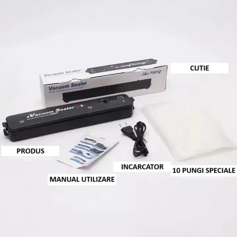 Aparat de Vidat Alimente – 35x6 cm, cu 10 Saci Inclusi [2]