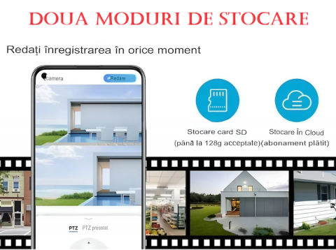 Camera Supraveghere video 4G duba , Portabila, Daismart® , 8MP, Panou Solar 10W si incarcare la priza, detectare miscare, Baterie 10000mAh, PTZ, Vedere Nocturna, Audio Bidirectional, IP66, Exterior,ne [5]