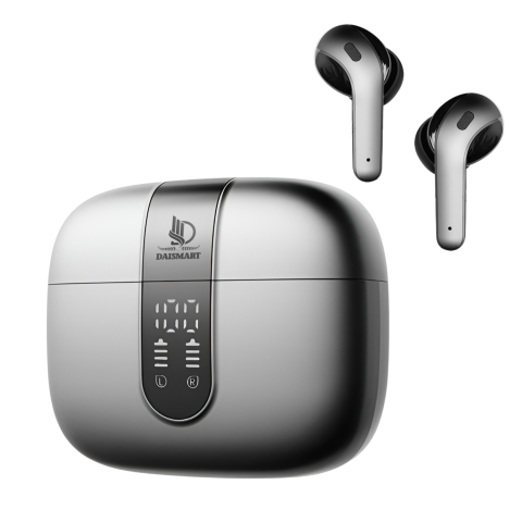 Tablete & accesorii - Casti wireless bluetooth Daismart®️ cu anularea zgomotului imbunatatita, Audio, Fara fir, Afisaj Digital, Bluetooth 5.3, Autonomie 42 ore, Microfon HD, Control tactil/touch, Latenta de 45 ms, Rezisten