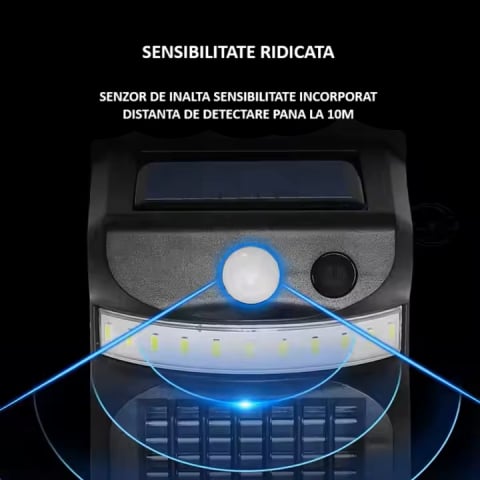 Lampa Solara LED Anti-Insecte 3-in-1 cu Senzor de Miscare, Iluminare Duala si Lumina UV – 15x10 cm [5]