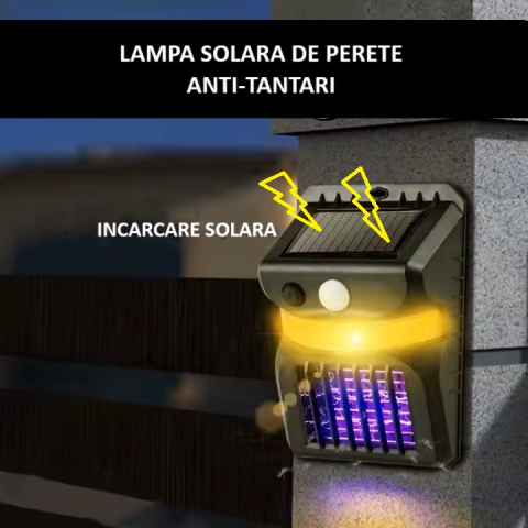 Lampa Solara LED Anti-Insecte 3-in-1 cu Senzor de Miscare, Iluminare Duala si Lumina UV – 15x10 cm [4]