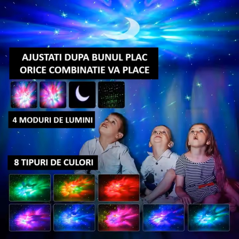 Proiector Astronaut cu LED 20cm,Cap Magnetic, Lumini Multicolore si Telecomada , Incarcare USB [4]