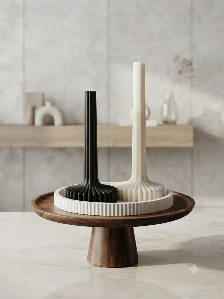 Lumânare Sculpturală Élancée din Ceară Naturală de Soia [2]