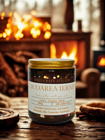 Lumanari in recipiente de sticla - Lumanare parfumata “Licoarea Iernii”
