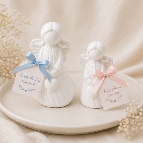 Marturii Personalizate - Mărturie ceramică personalizată  Înger Armonia personalizată | Dali Craft