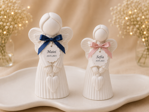 Marturii Personalizate - Mărturie ceramică Îngerul Rugăciunii „Divina”
