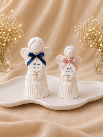 Marturii Personalizate - Mărturie ceramică Îngerul Rugăciunii „Divina”