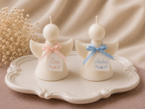 Marturii Personalizate - Mărturie Înger din Ceară de Soia | Dali Craft
