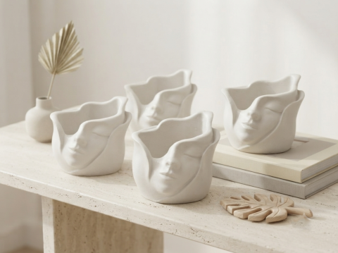 Ceramice decorative - Recipient decorativ handmade „Elysian Muse”