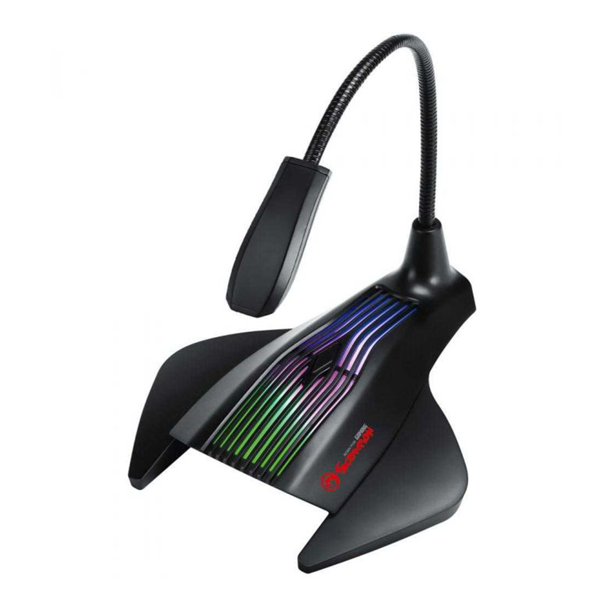 Microfon Marvo MIC01, Pentru PC, Gaming, Negru, Iluminare de fundal RGB [2]