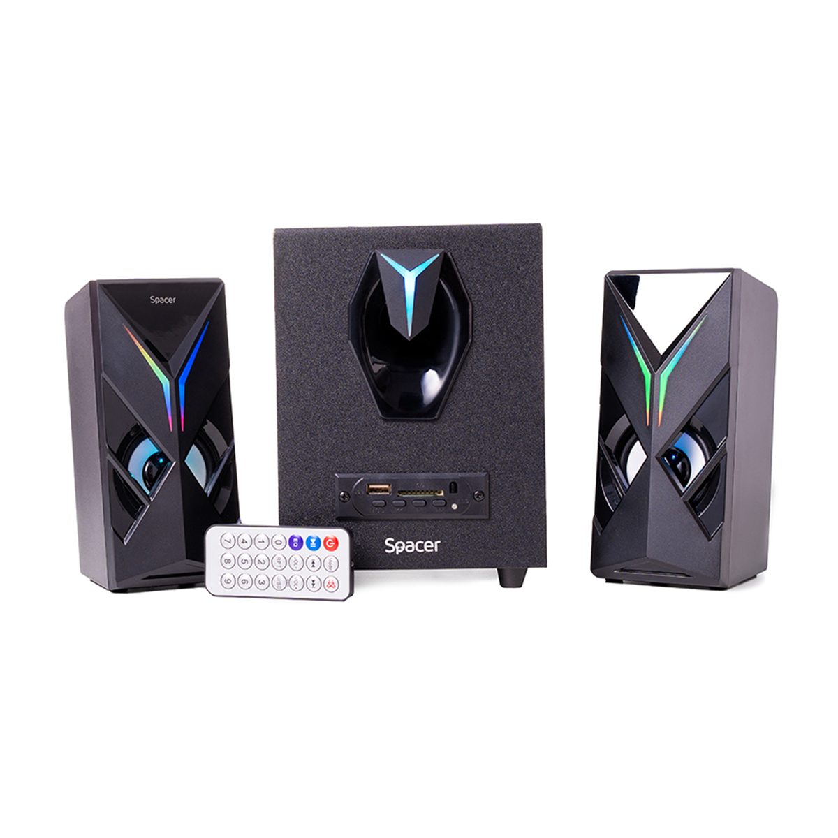 BOXE SPACER Gaming 2.1 Hurricane Bluetooth, Telecomanda RGB SPGS-HURRICANE-BT [2]