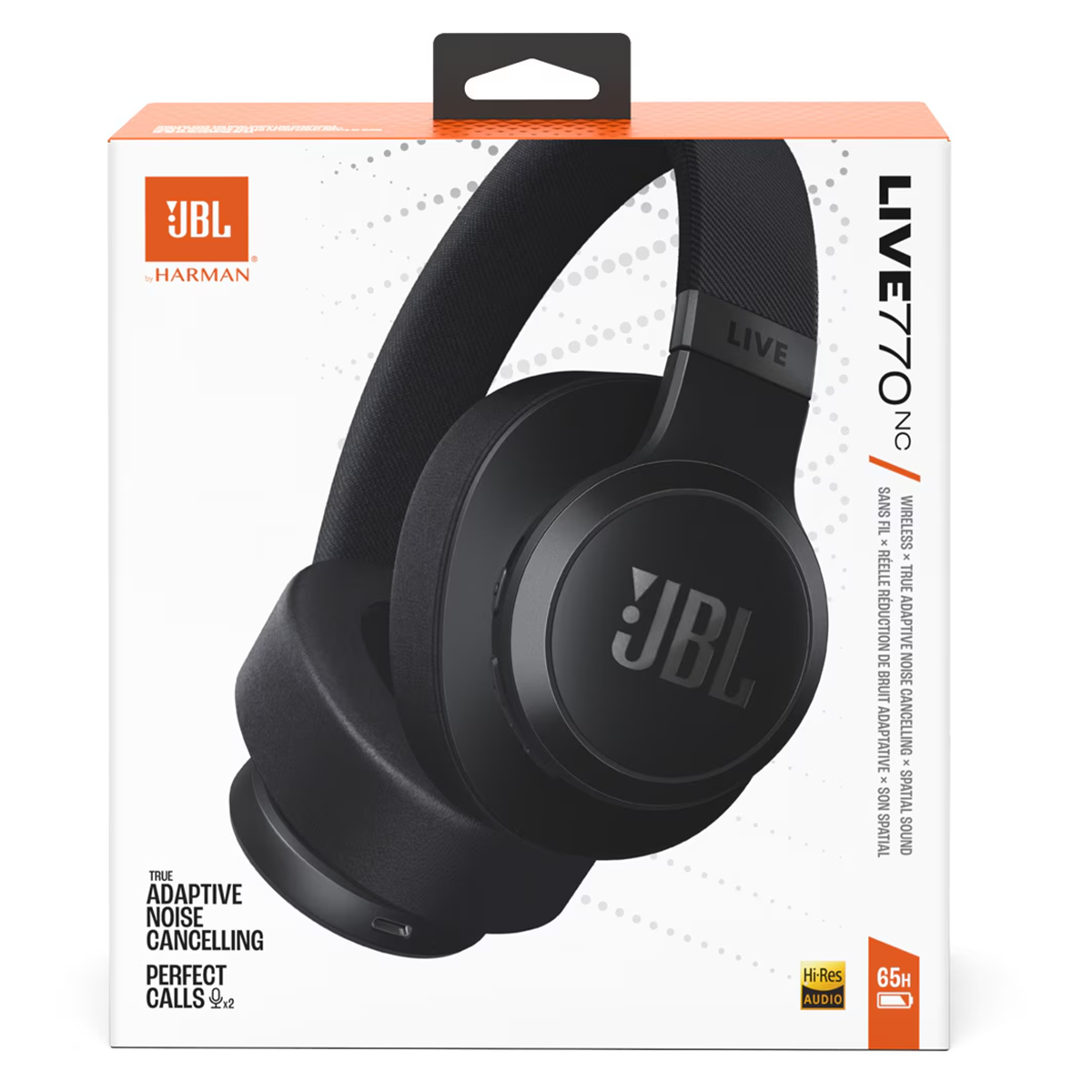 Casti JBL Live 770NC, Bluetooth, Over-ear, Microfon, Noise Cancelling, negru [2]