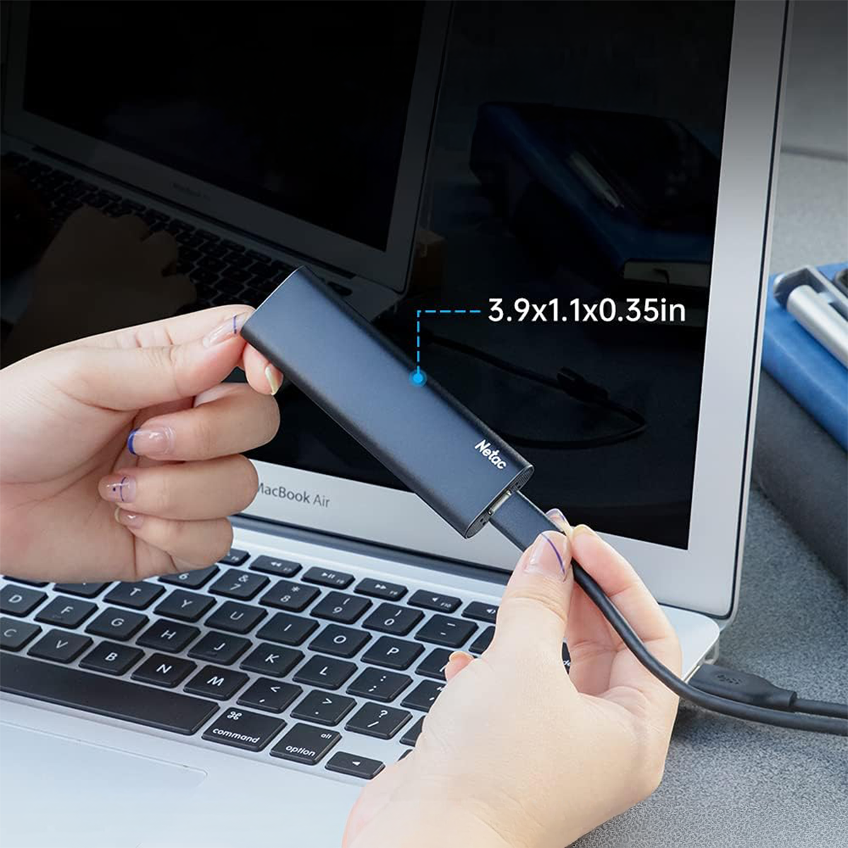 Solid State Drive (SSD) Netac Portabil Z Slim, 250GB, 550MB/s, USB-C, USB 3.2 Gen 2, Aluminiu [4]