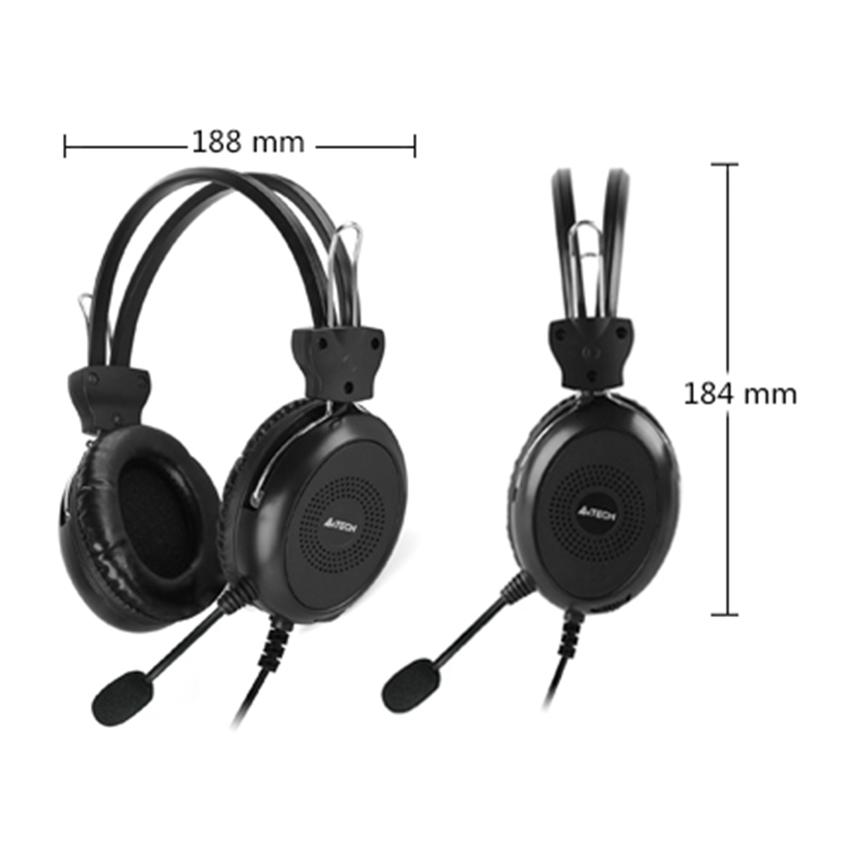 Casti A4TECH HU-30, Stereo, USB, Negru [3]