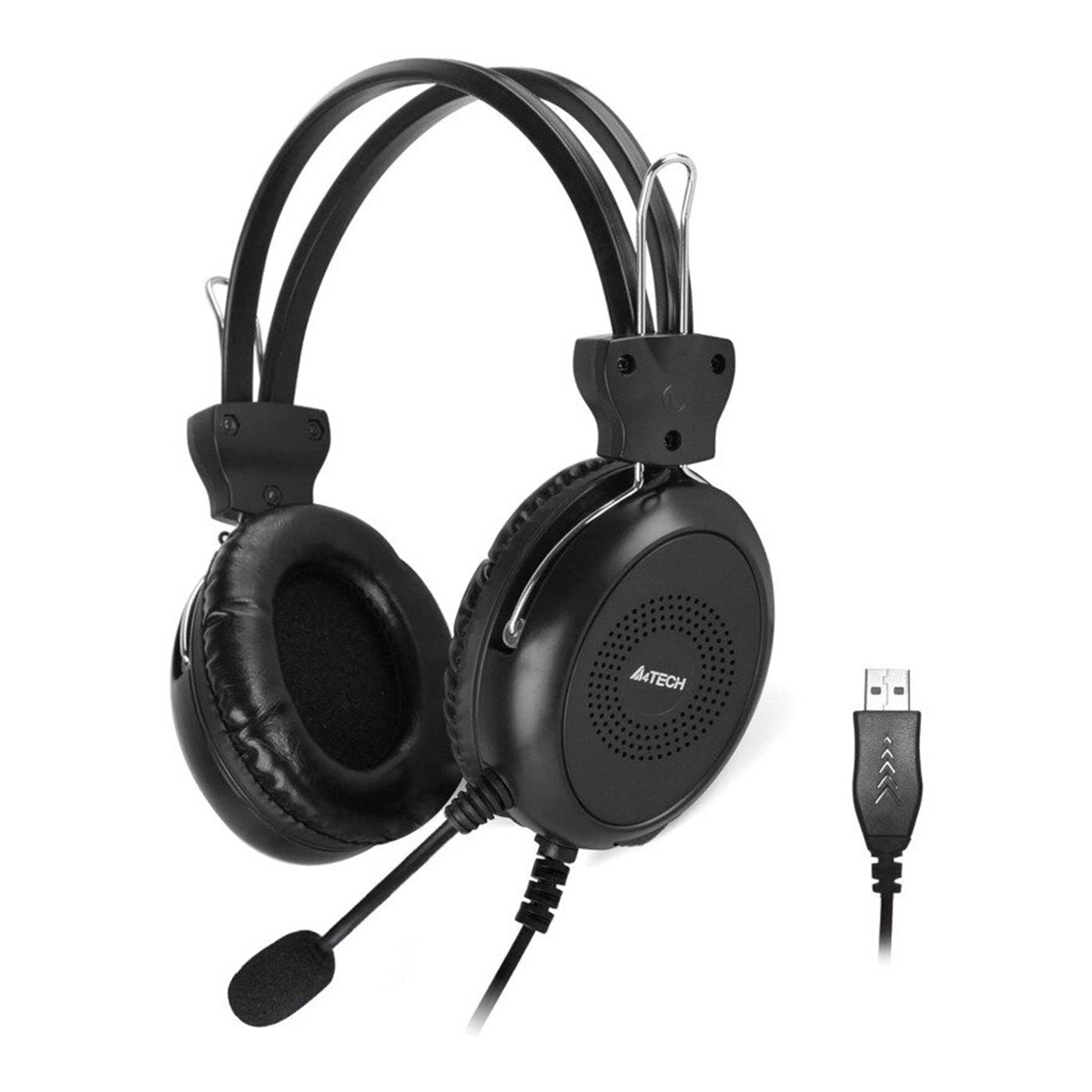 COMPONENTE & PERIFERICE - Casti A4TECH HU-30, Stereo, USB, Negru