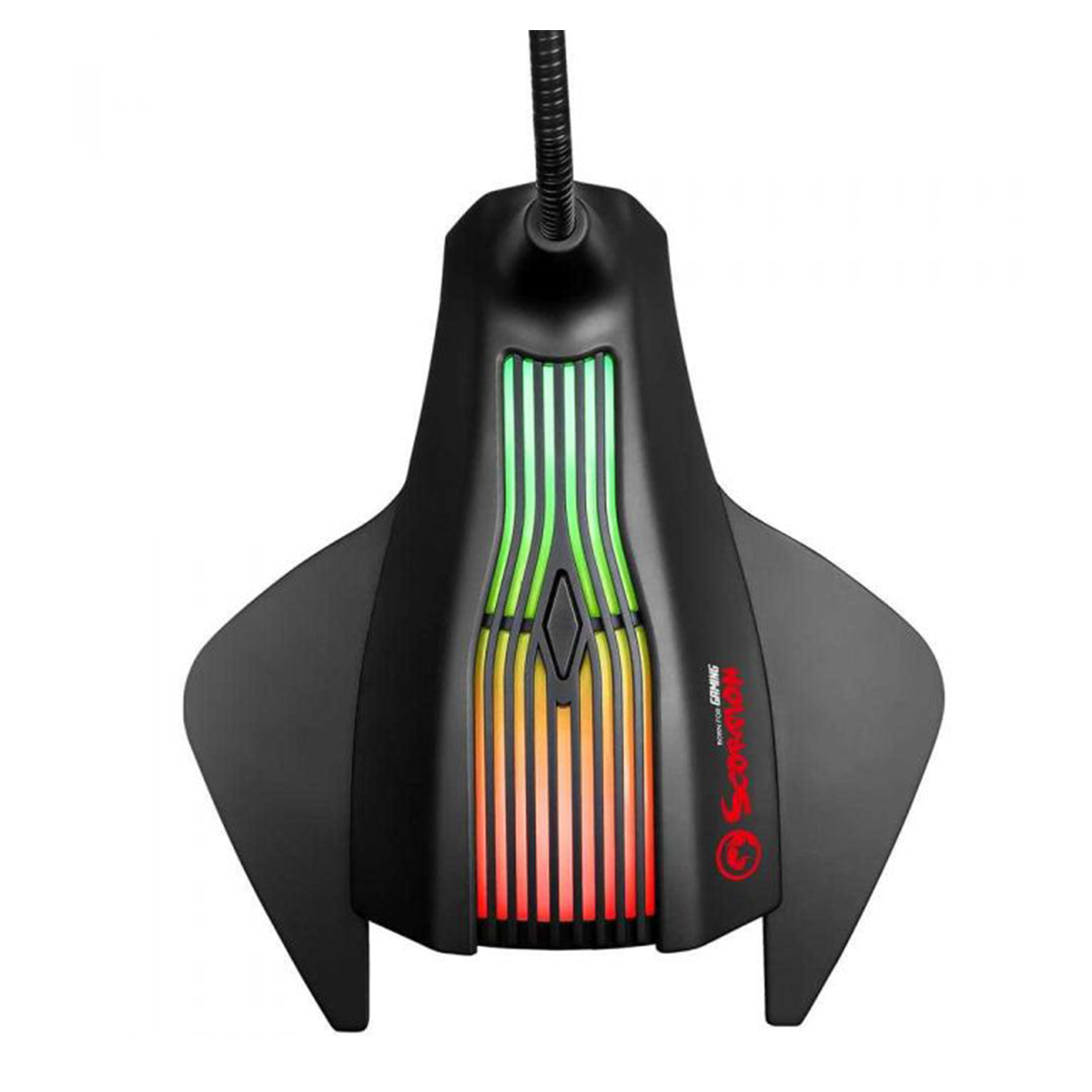 Microfon Marvo MIC01, Pentru PC, Gaming, Negru, Iluminare de fundal RGB [2]