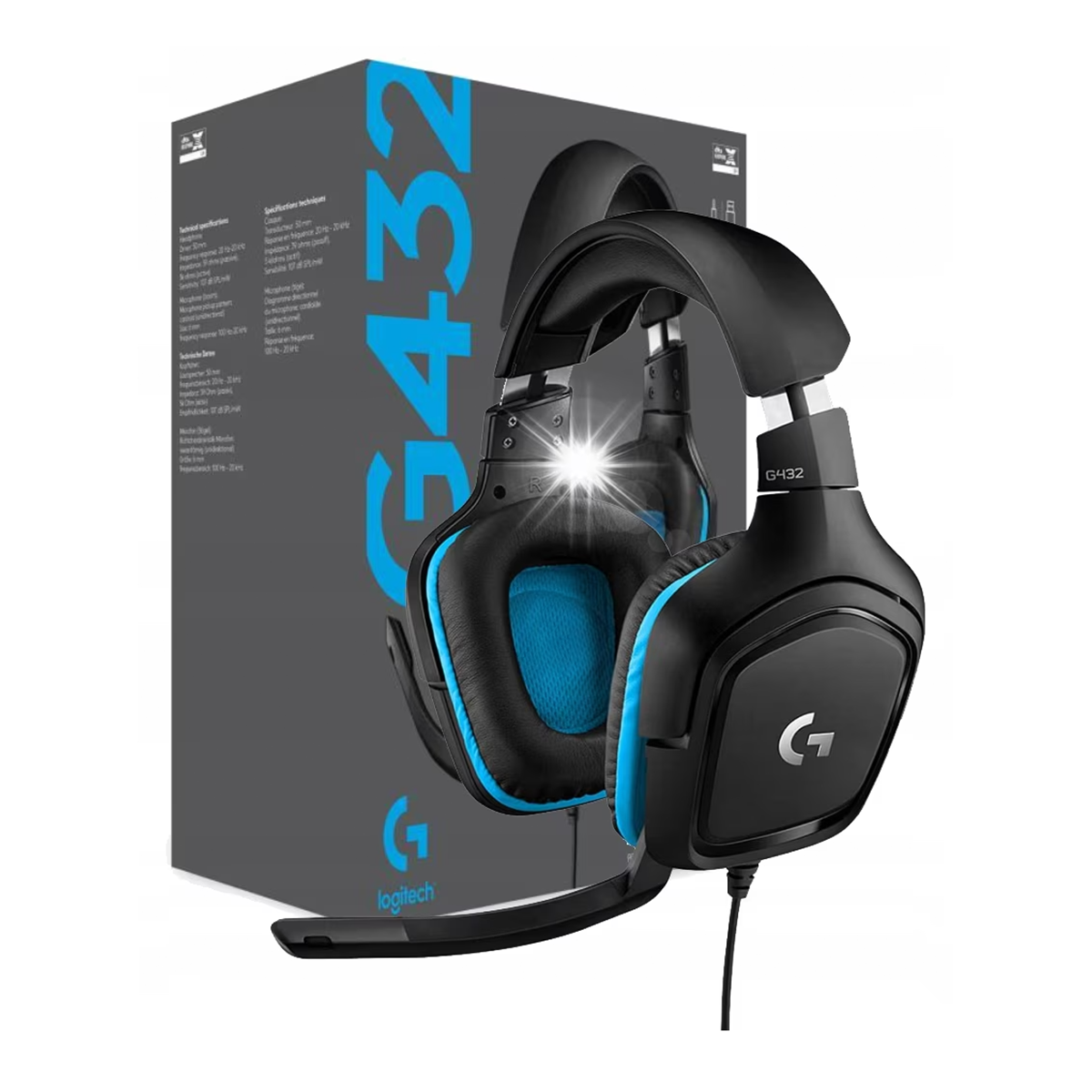 Casti gaming Logitech G432, surround 7.1, Negru [4]