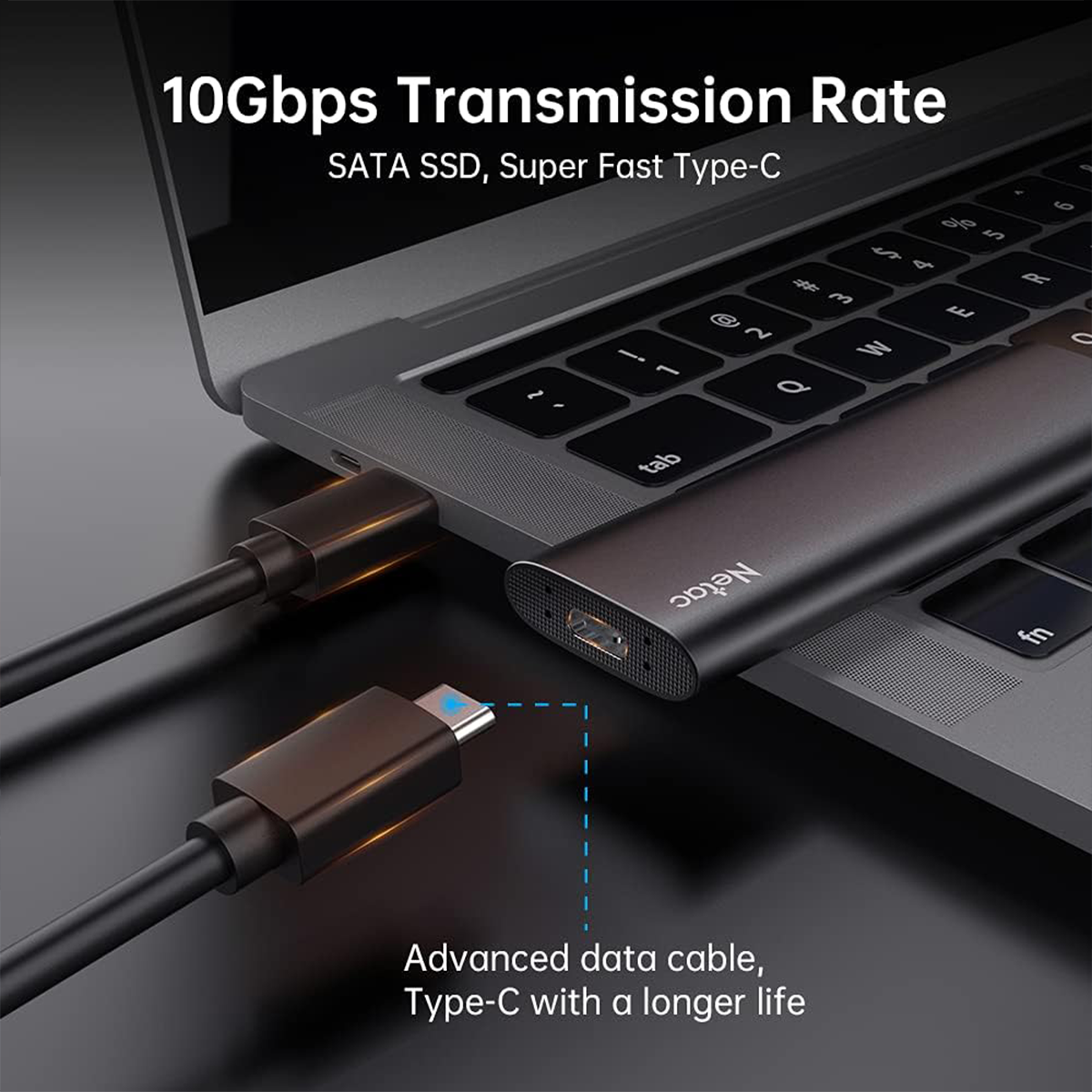 Solid State Drive (SSD) Netac Portabil Z Slim, 250GB, 550MB/s, USB-C, USB 3.2 Gen 2, Aluminiu [1]