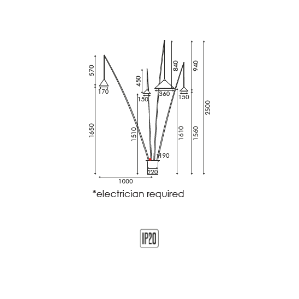 Lustră DELIA MF779212662 Negru 4xE27 60W | Iluminat decorativ modern [2]