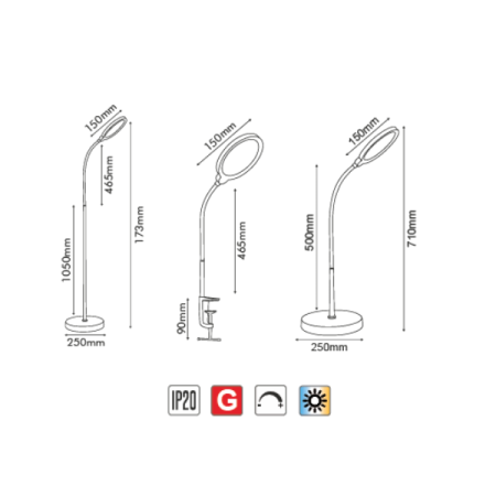 Aplica LED STEFAN SF501ALL04350 Negru 10W 3 în 1 CCT 644 lm | Iluminat modern [1]