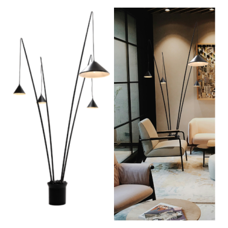 Corpuri de iluminat - Lustră DELIA MF779212662 Negru 4xE27 60W | Iluminat decorativ modern