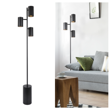 Corpuri de iluminat - Lustră KENNETH MF24057310810 Negru 3xE27 60W | Iluminat modern elegant