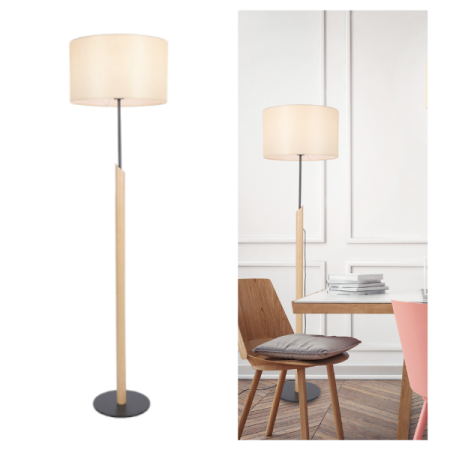 Corpuri de iluminat - Pendul CLIFF MF2185811430 Negru Natural Beige E27 60W | Iluminat decorativ modern