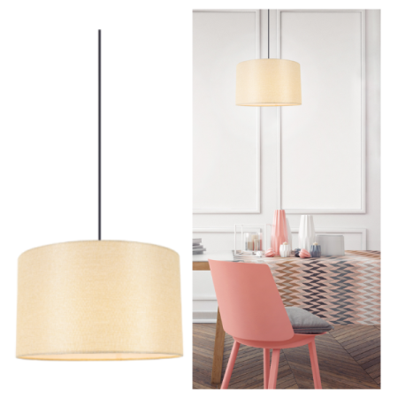 Corpuri de iluminat - Pendul CLIFF MP2185807140 Natural Beige E27 60W | Iluminat decorativ