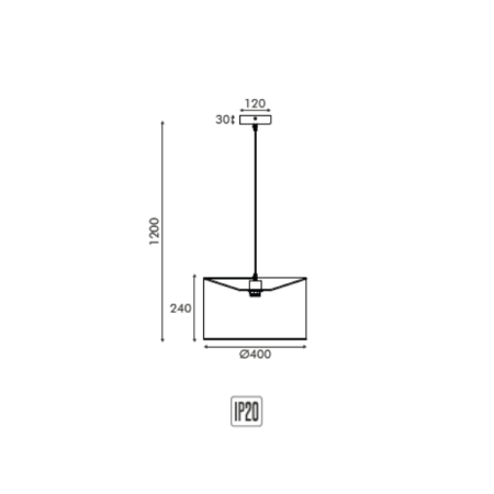 Pendul CLIFF MP2185807140 Natural Beige E27 60W | Iluminat decorativ [1]