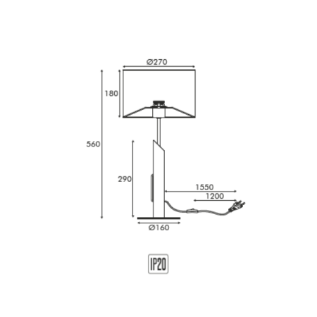 Pendul CLIFF MT2158506700 Negru Natural Beige E27 60W | Iluminat decorativ modern [1]
