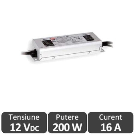 Surse de alimentare LED 12V - Sursa alimentare LED 200W IP67 12V 16.7A
