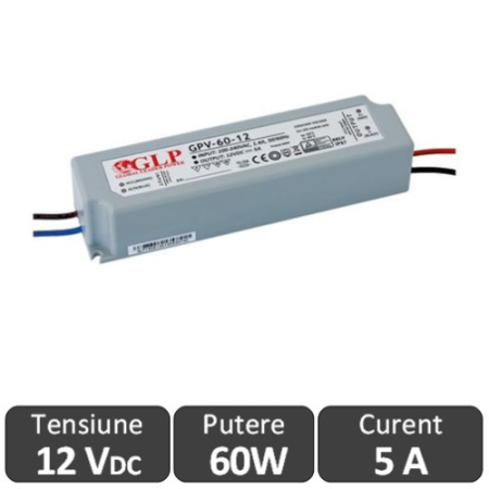 Surse si accesorii - Sursa alimentare LED 60W 12V IP67