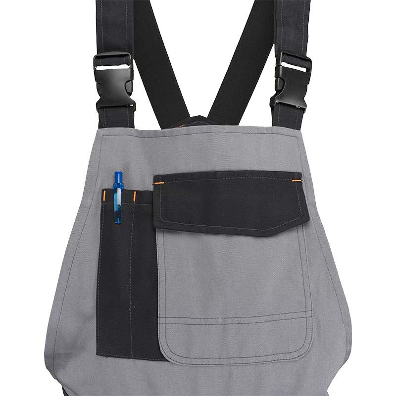 Pantaloni cu pieptar 100% bumbac,240 g/mp COMFORT-BP-S [4]