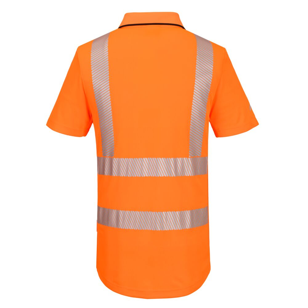 Tricou Polo Portwest portocaliu/galben Zip Hi-Vis Sport S/S KX302 [2]