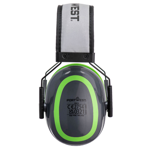 PROTECTIA CAPULUI - Antifoane externe Portwest HV Extreme Ear Defenders Low Gri/Verde  PW72