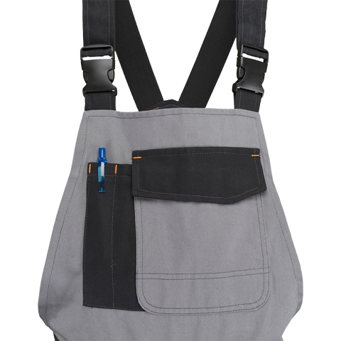 Pantaloni cu pieptar 100% bumbac,240 g/mp COMFORT-BP-S [3]