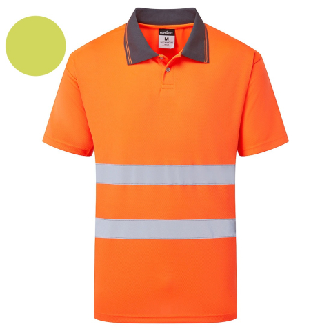 IMBRACAMINTE - Tricou Portwest portocaliu/galben Essential Hi-Vis Polo Shirt ES477