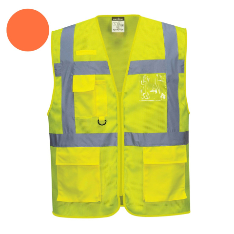 Veste - Vesta reflectorizanta Portwest tip manager portocaliu/galben Athens C376