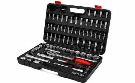Seturi scule - Set chei tubulare și biți YATO 108 piese, Cr-V