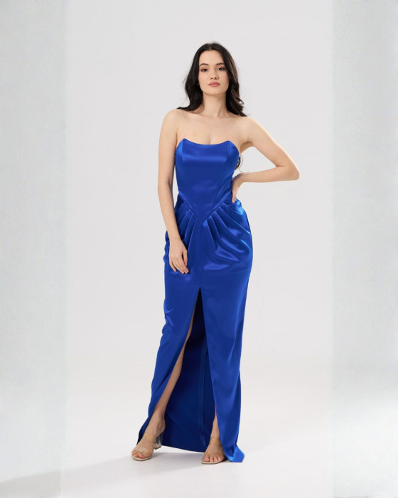 Rochie lunga eleganta SOFIA albastru [2]