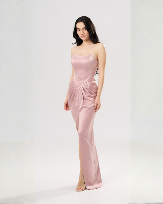 Rochie lunga eleganta SOFIA roz [2]