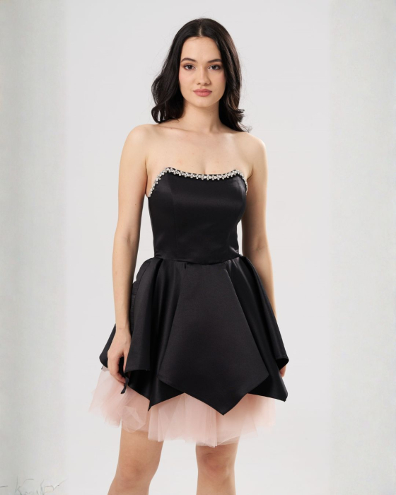 Rochie scurtă elegantă AMALIA neagra [5]