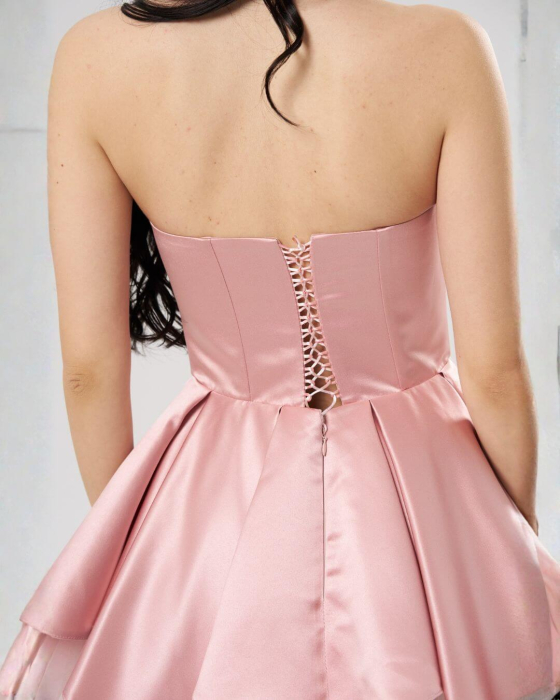 Rochie scurtă elegantă AMALIA roz [4]