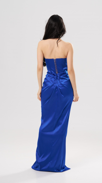 Rochie lunga eleganta SOFIA albastru [4]