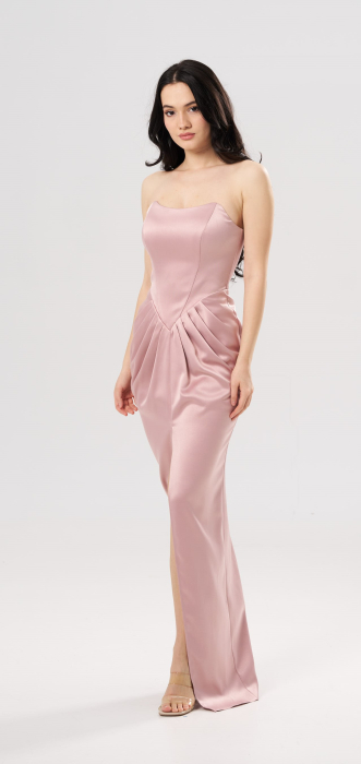 Rochie lunga eleganta SOFIA roz [2]